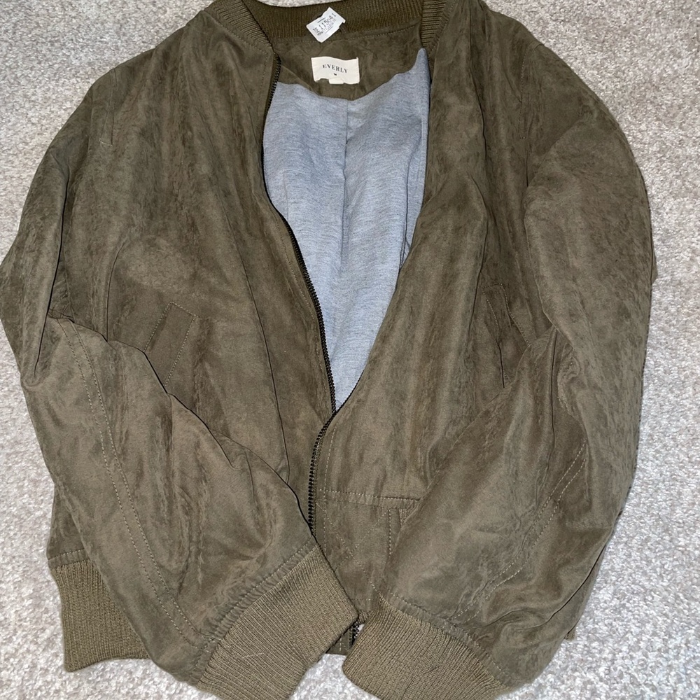 Suede Bomber Jacket